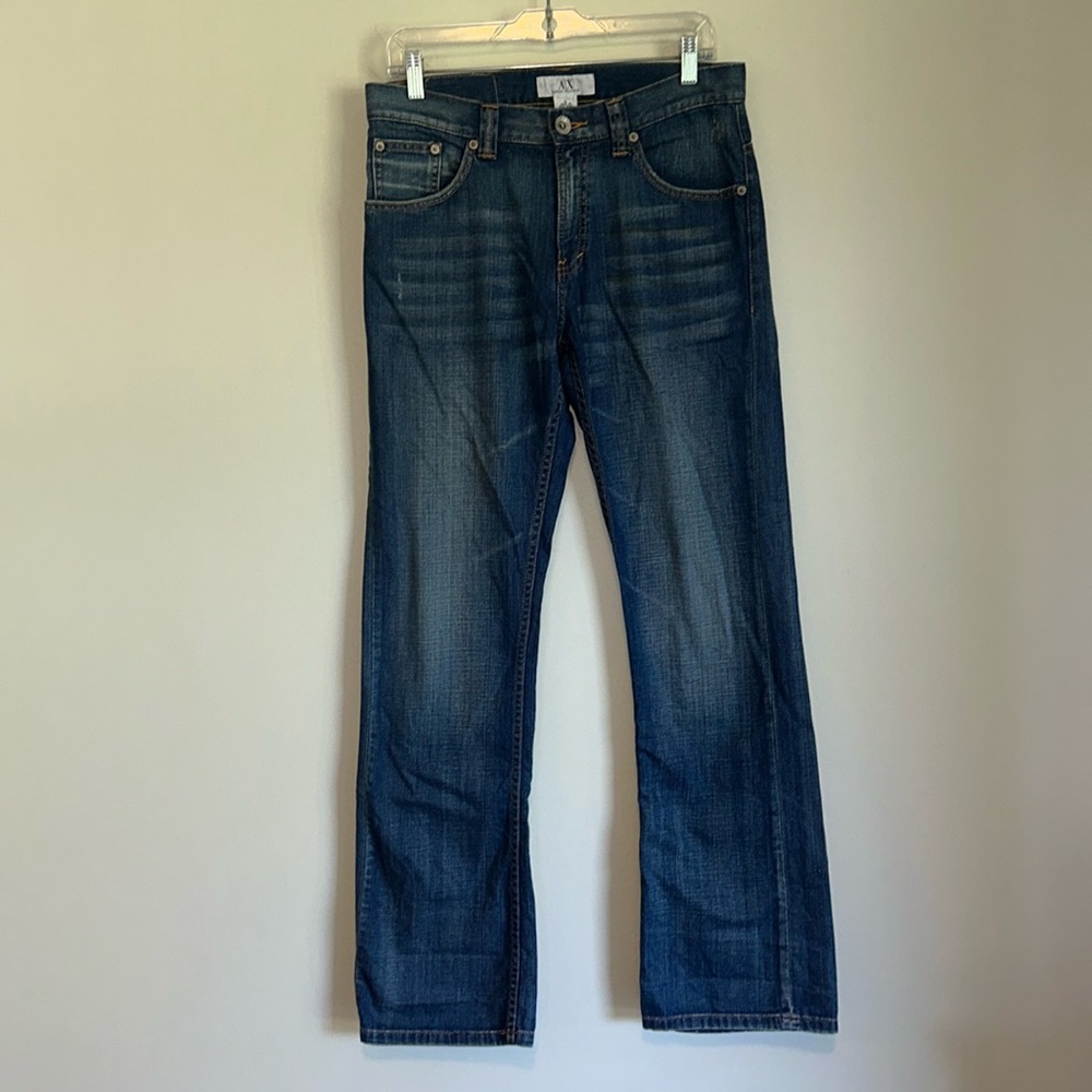 Armani exchange bootcut dark denim jeans